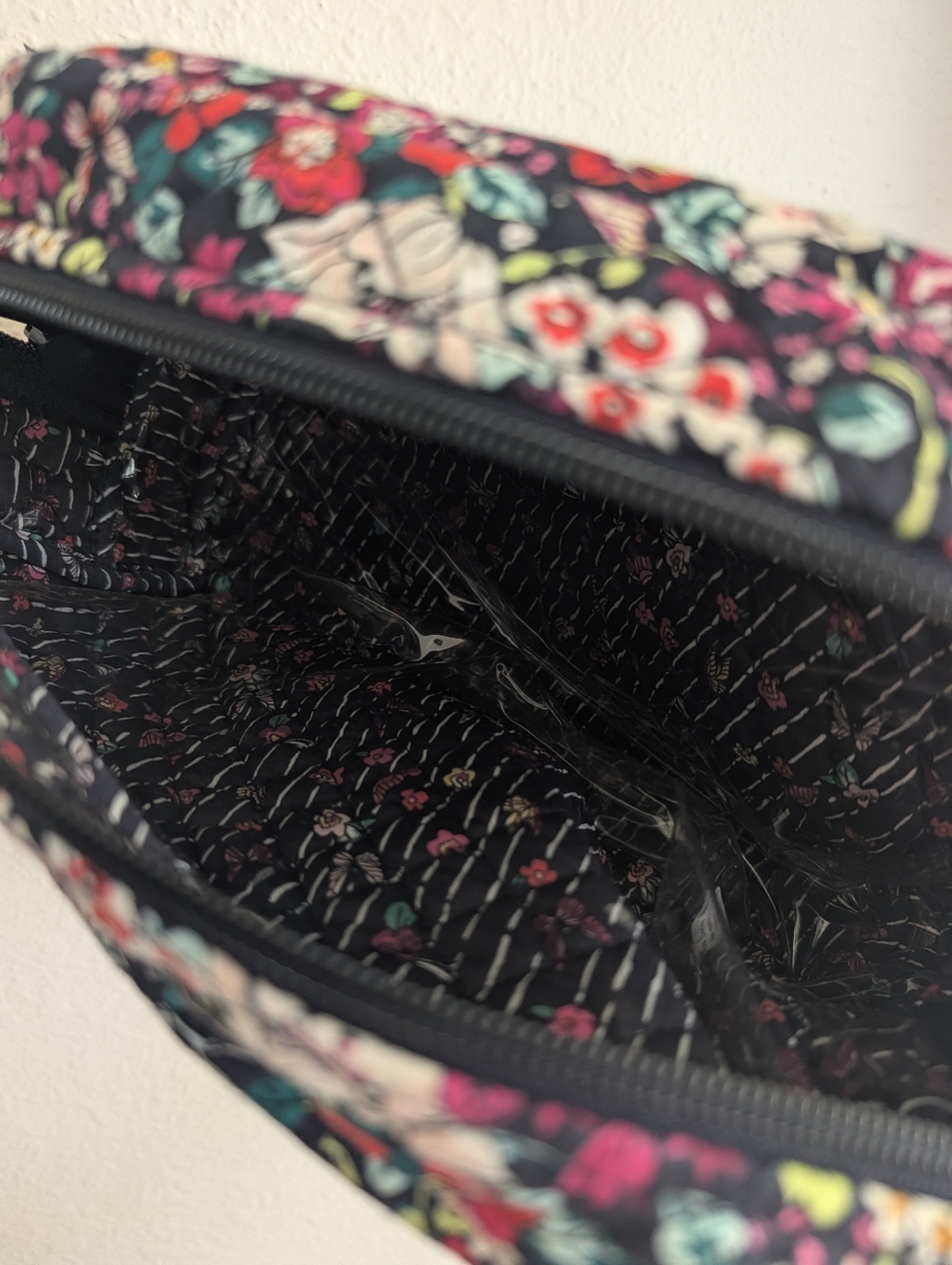 Vera Bradley Signature Cotton Large Cosmetic Organizer Bag Itsy Ditsy Pattern - Picture 5 of 5